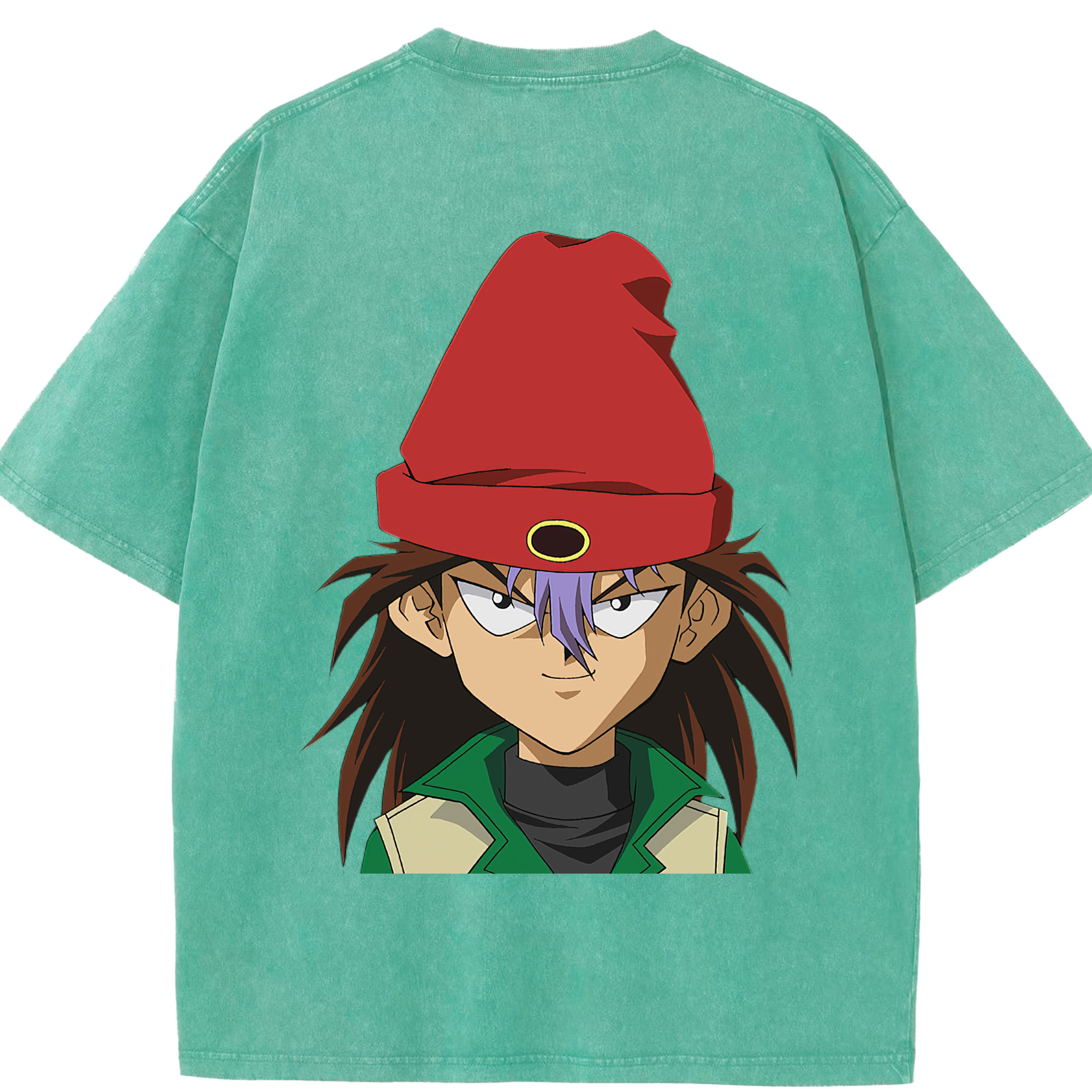 （画像用） 遊☆戯☆王 Yu-Gi-Oh! 綿100% ヴィンテージ風 半袖Tシャツ（背面プリント）